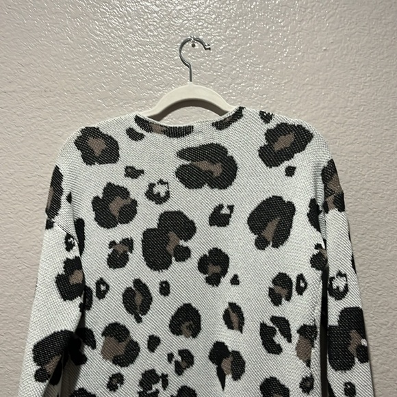 Andree by Unit Women’s Leopard Cardigan Long Sleeve Pocket Animal Print Size S - Picture 10 of 11